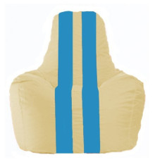Кресло-мешок Flagman Спортинг С1.1-149 бежевый/голубый