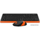 Клавиатура + мышь A4Tech Fstyler FG1010 черный/оранжевый