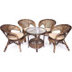 Обеденная группа TetChair Pelangi 02/15 4 кресла грецкий орех