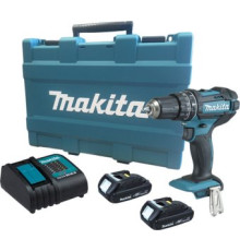 Ударная дрель-шуруповерт Makita DHP482SYE с 2-мя АКБ