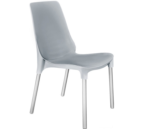 Стул Sheffilton SHT-S75 серый/хром лак