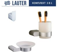 Набор аксессуаров для ванной Lauter 21SH1061 + 21SH1051 + 21SH1091 Chrome, 3 предмета