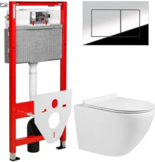 Унитаз подвесной Grado GD-W203T + TECE Kit 9400412 с кнопкой смыва