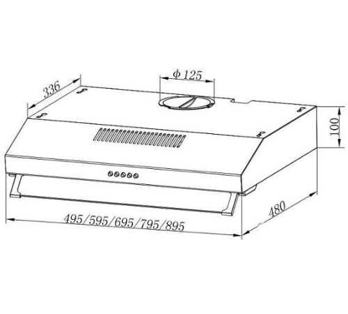 Кухонная вытяжка Evelux Ulla 60 W