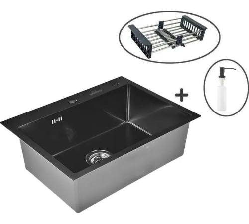 Кухонная мойка Wisent WS-37050B+GER013+WW405B+W302644B
