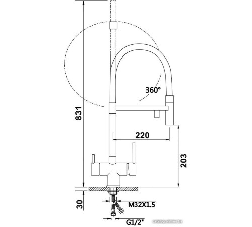 Смеситель Vieir V15039-C