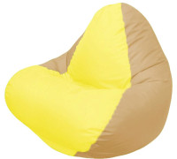 Кресло-мешок Flagman Relax Г4.1-041 бежевый темный/желтый