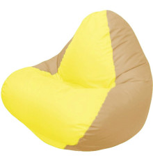 Кресло-мешок Flagman Relax Г4.1-041 бежевый темный/желтый
