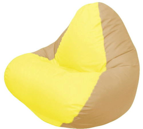 Кресло-мешок Flagman Relax Г4.1-041 бежевый темный/желтый