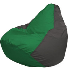 Кресло-мешок Flagman Груша Макси Г2.1-238 серый темный/зеленый