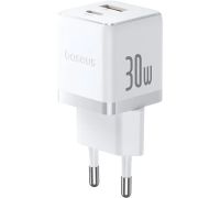 Сетевое зарядное Baseus Palm Fast Charger C+U 30W EU P1011160A213-00 белый