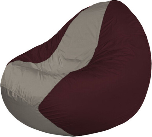 Кресло-мешок Flagman Classic К2.1-43 бордовый/серый