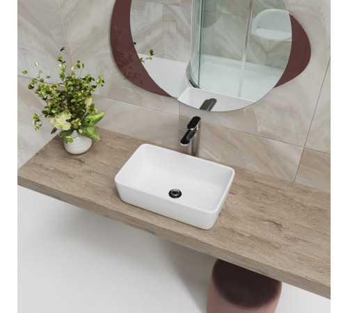 Умывальник Lauter 21674A + клапан 21190W + сифон 21635W белый матовый