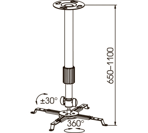 Кронштейн для проектора Kromax PROJECTOR-300 черный