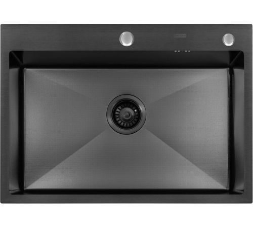 Кухонная мойка ARFEKA ECO AR 700*500 BLACK PVD NANO DECOR MILLET GRAINS