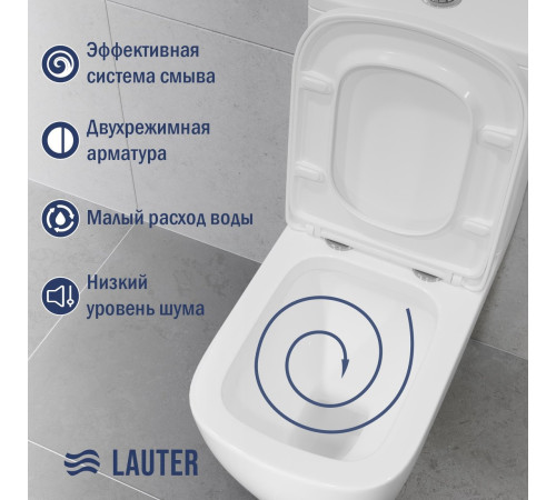 Унитаз напольный Lauter Vortex 2110012VF + гигиенический душ Rainix 21LT7714GL