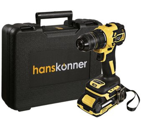 Дрель-шуруповерт Hanskonner HCD2065C с 2-мя АКБ, кейс