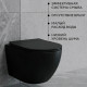 Унитаз подвесной Lauter Augsburg 21109EC + 21901001 + 219704F черный матовый с кнопкой смыва черный