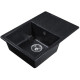 Кухонная мойка Marblan Recta L черный, с сифоном