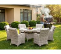 Садовая обеденная группа LiSofa Savannah 2182 песочный