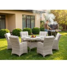 Садовая обеденная группа LiSofa Savannah 2182 песочный