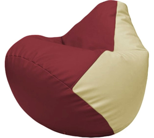 Кресло-мешок Flagman Груша Макси Г2.3-2110 бордовый/светло-бежевый
