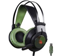 Наушники с микрофоном A4Tech Bloody J450 черный/зеленый