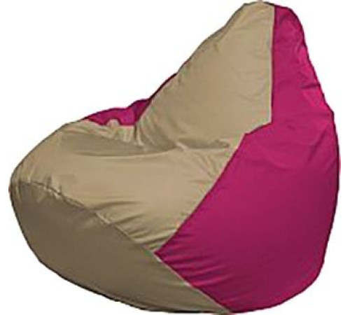 Кресло-мешок Flagman Груша Мега Super Г5.1-78 тёмно-бежевый/фуксия