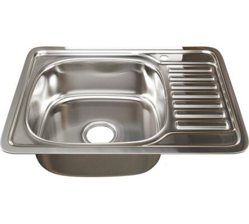 Кухонная мойка Mixline 533713 левая, полированная, 0.8 мм