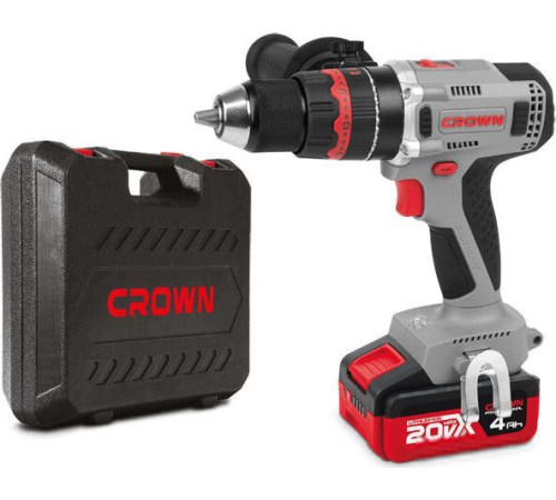 Ударная дрель-шуруповерт Crown CT21093HMX-4 BMC с 2-мя АКБ, кейс