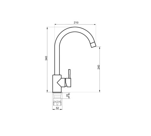Смеситель РМС SUS124BLK-017F
