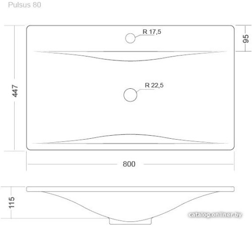 Умывальник Madera Pulsus 80