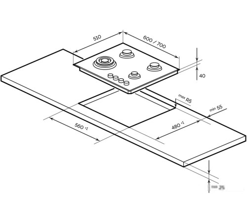 Варочная панель LEX GVG 642A WH