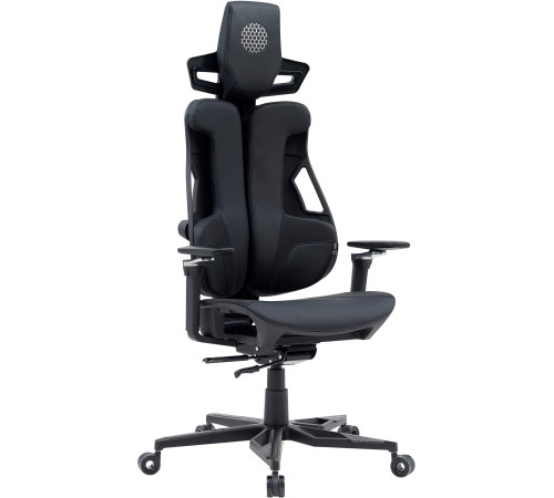 Игровое геймерское кресло CACTUS CS-CHR-DUO-BBK черный кожзам