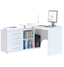 Компьютерный стол Сокол КСТ-109 левый белый