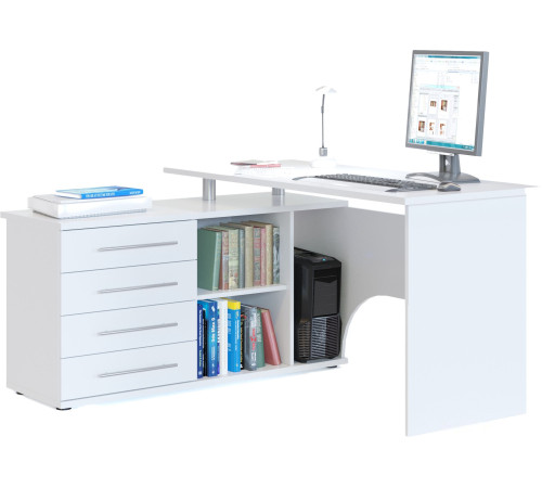 Компьютерный стол Сокол КСТ-109 левый белый