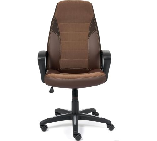 Офисное кресло TetChair Inter искусственная кожа, флок, ткань, коричневый