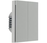 Выключатель Aqara Smart Wall Switch H1 двухклавишный без нейтрали серый