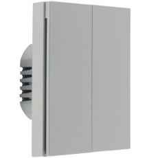 Выключатель Aqara Smart Wall Switch H1 двухклавишный без нейтрали серый