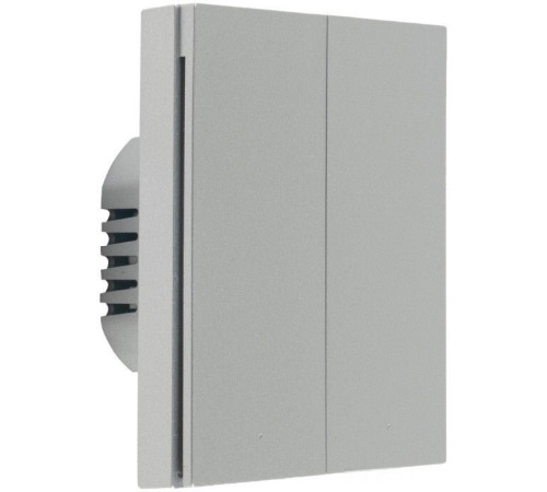 Выключатель Aqara Smart Wall Switch H1 двухклавишный без нейтрали серый