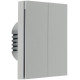 Выключатель Aqara Smart Wall Switch H1 двухклавишный без нейтрали серый