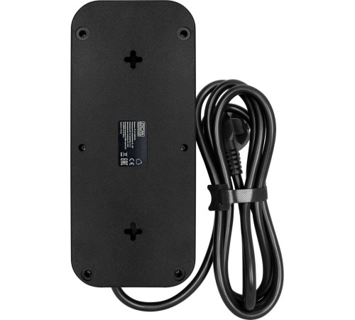 Сетевой фильтр Powercom SP-08 USB03AB 1.8 м, 8 розеток, черный