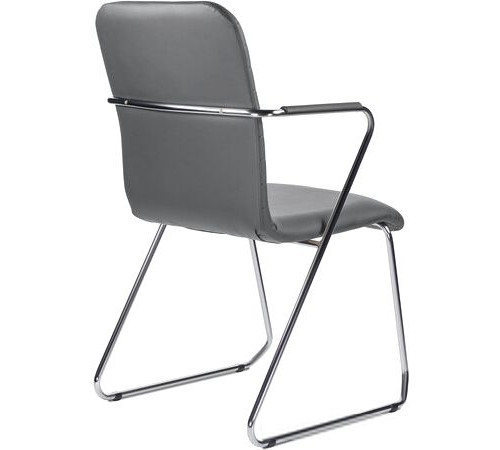 Кресло Brabix Visit CF-101 хром/экокожа темно-серый