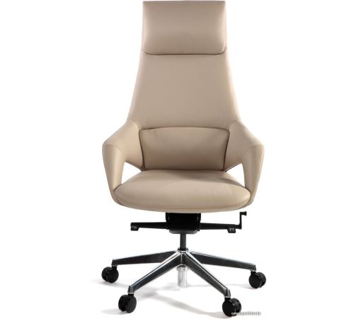 Офисное кресло Norden Шопен FK 0005-A Beige Leather кожа бежевая/алюминий