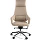 Офисное кресло Norden Шопен FK 0005-A Beige Leather кожа бежевая/алюминий