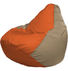 Кресло-мешок Flagman Груша Макси Г2.1-30 оранжевый/бежевый темный