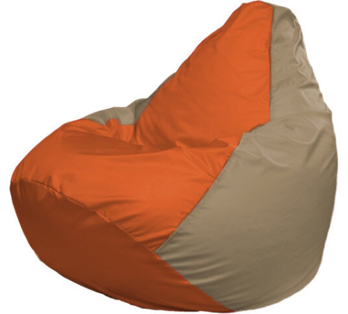 Кресло-мешок Flagman Груша Макси Г2.1-30 оранжевый/бежевый темный