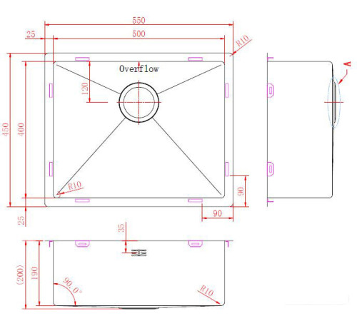 Кухонная мойка ZorG ZRN 4555 Premium