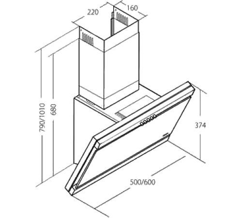 Кухонная вытяжка Akpo Kastos 60 WK-4 черный