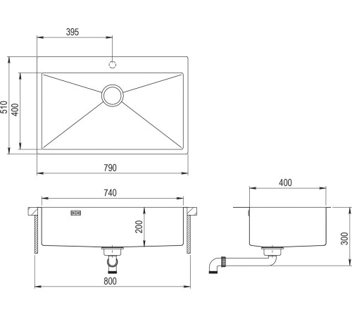 Кухонная мойка ZorG ZRE 7951